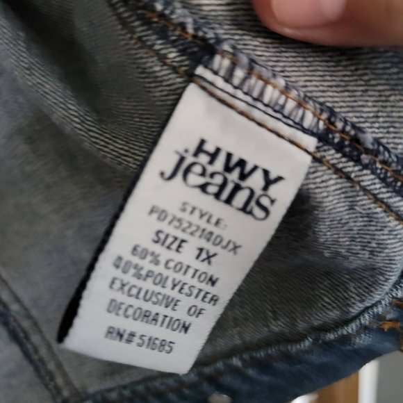 Vintage Highway Jeans Jacket Sleeveless Women’s Jacket Vest Size 1X - Picture 3 of 15